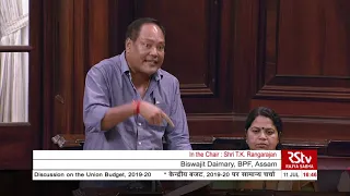 Biswajit Daimary's Remarks | Discussion on Union Budget 2019-20 in Rajya Sabha