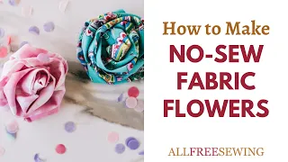 No Sew Fabric Flowers Tutorial