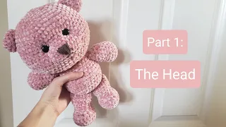 PART 1: Teddy Bear Crochet Pattern - The Head (PDF PATTERN AVAILABLE IN DESCRIPTION)