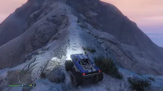 Grand Theft Auto V mount chiliad climb in monster trucks