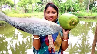 আজ 1.5 kg সাইজের ইলিশমাছ কেটে রান্না করলাম মালাই ইলিশ আর ইলিশ মাছের মাথা দিয়ে বাঁধাকপির ঘন্ট