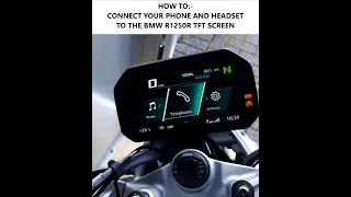 R1250R Sport - HOW TO CONNECT YOUR PHONE AND HEADSET TO TFT SCREEN