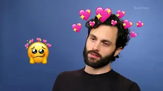 Penn Badgley being cute for 20 secs straight