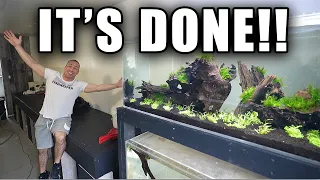 16 FOOT AQUARIUM BUILD - DIY fish tank stand - The king of DIY