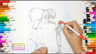 Spider Man and Venom Coloring Adventure | Colorful Creations