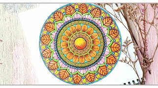 How to paint mandala? Colored pencils and acrylic