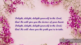 Delight Yourself in the Lord Instrumental with lyrics|Minus one|Accompaniment|Karaoke|The Nuevas