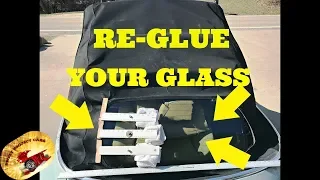 How to REPAIR a CONVERTIBLE TOP...Glass is Falling Out !! VW Bug Audi