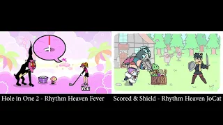 Scored & Shield Rhythm Heaven Fever side-by-side comparison