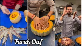 Cooking shrimp and octopus in zucchini  Faruk Chef