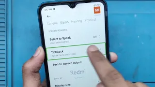 Redmi 9 Power Automatically Talking Turned Off (Talkback)