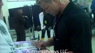 Dolph Ziggler WWE star signing autographs while in St. Louis, MO at Lambert Airport
