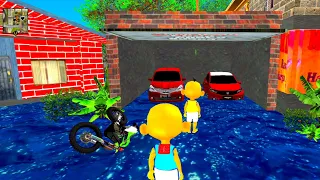 Upin & ipin Rumah kebanjiran , Fizi Ehsan Naik Perahu kapal Besar 🤣 Dunia Oyya