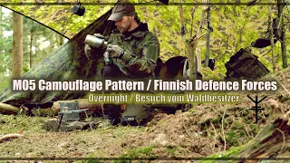 Waldbesitzer kommt Nachts vorbei / Neue Ausrüstung 2024 / Bushcraft / M05 Finnish Camo