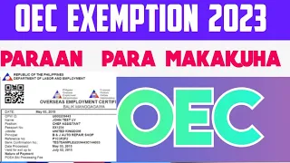 NEW UPDATE: HOW TO GET OEC EXEMPTION ONLINE 2023-clear explanation