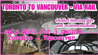 TRAVELING ON ECONOMY TORONTO TO VANCOUVER BY TRAIN - TIPS FOR TRAVELING ON VIA RAIL