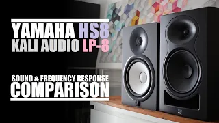 Yamaha HS8  vs  Kali Audio LP-8  ||  Sound & Frequency Response Comparison