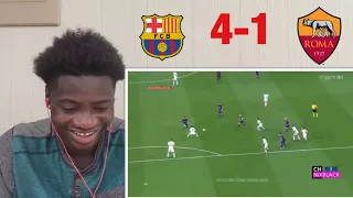 Barcelona vs AC Roma 4-1 Champions League 2018 (Reaction)