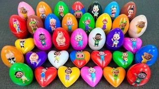 Hogi Eggs & Mini Hearts Clay: Finding Pinkfong, Cocomelon Slime! Satisfying ASMR Videos