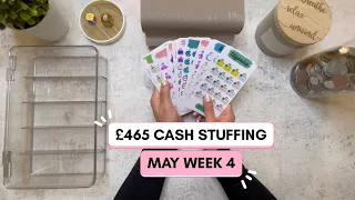 £465 CASH STUFFING || MAY WEEK 4 || 🥳 2 SAVINGS CHALLENGES COMPLETED 🥳