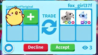 😱🤗YAYY! I MADE A HUGE PROFIT + GOT A NEON DALMATIAN AND MEGA SHARK PUPPY! ADOPT ME TRADING#adoptme