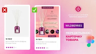 КАК сделать ДИЗАЙН КАРТОЧКИ товара на Wildberries. Урок в Figma