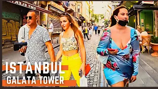 Istanbul Turkey 2021 | Galata Tower Istanbul 4K Walking Tour-Istanbul Most Beautiful Places To Visit