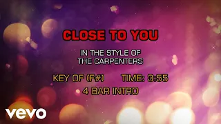 The Carpenters - Close To You (Karaoke)