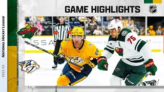 Wild @ Predators 4/13 | NHL Highlights 2023