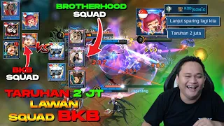 SPARING LAWAN SQUAD BKB TARUHAN Rp2.000.000!! MODE BRAWL BERDAR4H!!!