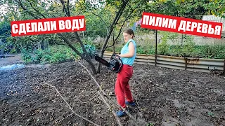 ДАЧА МЕЧТЫ серия 5!  Заводим воду в домик и пилим лишние деревья!