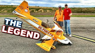 INCREDIBLE FINAL FLIGHT - Mark Radcliff's 46% GIANT Scale Ultimate GAS BIPLANE with SMOKE!!!