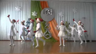 новогодний танец, 1-й класс,  "Первая гимназия" г.Петропавловск, 2016