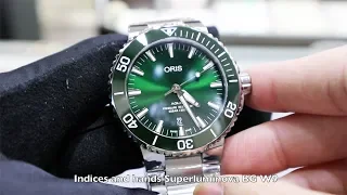 UNBOXING NEW ORIS AQUIS DATE GREEN DIAL 01 733 7730 4157