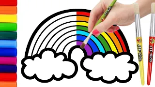 How To Draw Rainbow || Colorful Rainbow Drawing Step by Step || Rainbow Drawing for Kids & Toddlers