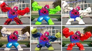 All Big Fig Character perform Spider-Carnage transform animation in LEGO Marvel Videogames