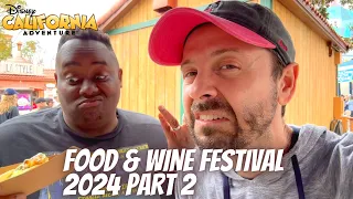 Disney California Adventure Food & Wine Festival 2024 Part 2 - Trying Every New Item with Rjay!