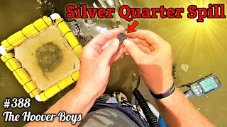 Killer OLD Silver Coin Spill FOUND Metal Detecting NEW River
