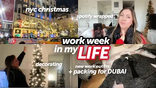work week in my life: prepping to go to DUBAI for COP28! black friday shopping, outfits, packing