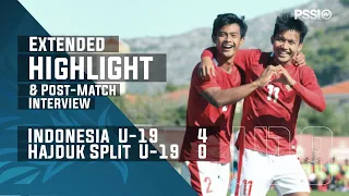 U-19 Friendly Match : Indonesia 4 - 0 Hajduk Split (with Post-Match Interview)