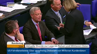 Lage im Nahen und Mittleren Osten: Aktuelle Stunde im Bundestag vom 22.11.2017