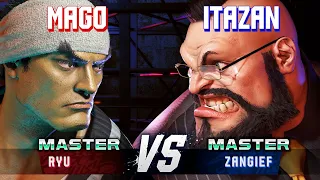 SF6 ▰ MAGO (Ryu) vs ITAZAN (Zangief) ▰ High Level Gameplay