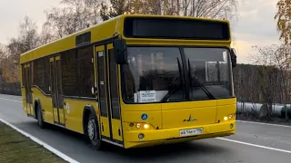 Поездка на стареньком жёлтом МАЗ 103 по 17-ому маршруту от Микрорайона до Площади Победы