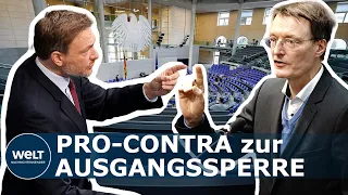 STREIT IM BUNDESTAG: Christian Lindner und Karl Lauterbach im hitzigen Wortgefecht