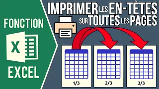 EXCEL - IMPRIMER LES EN-TÊTES DE LIGNE ET DE COLONNE SUR TOUTES LES PAGES (Répéter les titres)