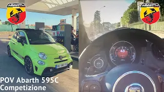 POV ABARTH 595 C COMPETIZIONE SOUND ACCELERATION City drive 180HP MONZA EXHAUST