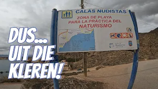 Bezoeken we het naaktstrand? En we staan op een drukke camperspot bij Villaricos!