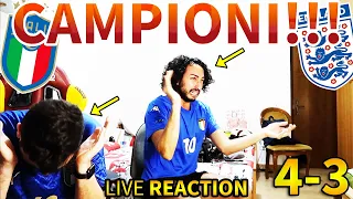 😭🏆🇮🇹 CAMPIONI‼️ ITALIA-INGHILTERRA 4-3 [LIVE REACTION]