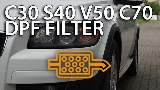 Check for DPF in Volvo C30, S40, V50, C70 (diesel particulate filter, FAP, 2.0D emission, euro5)