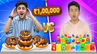 Solid Vs Liquid Food Eating Challenge 😍 Winner Gets ₹1,00,000